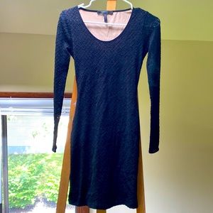 Super cute BCBG MAXAZRIA bodycon long sleeved black dress!
